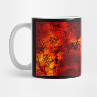 Koi fish, flower and galaxy Mug